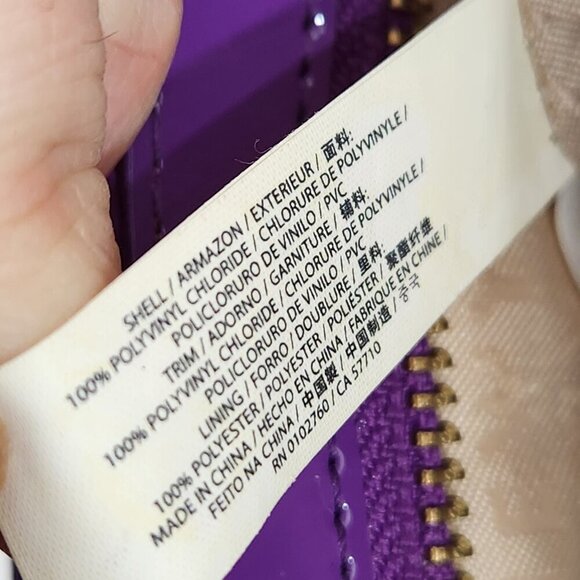 Kate Spade Purple Embossed Patent Leather Purse Handbag - Picture 7 of 10